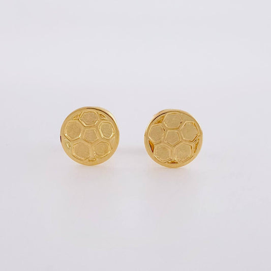 Stud Earrings Ball 0.75g / in / 7mm Yellow Gold 18K