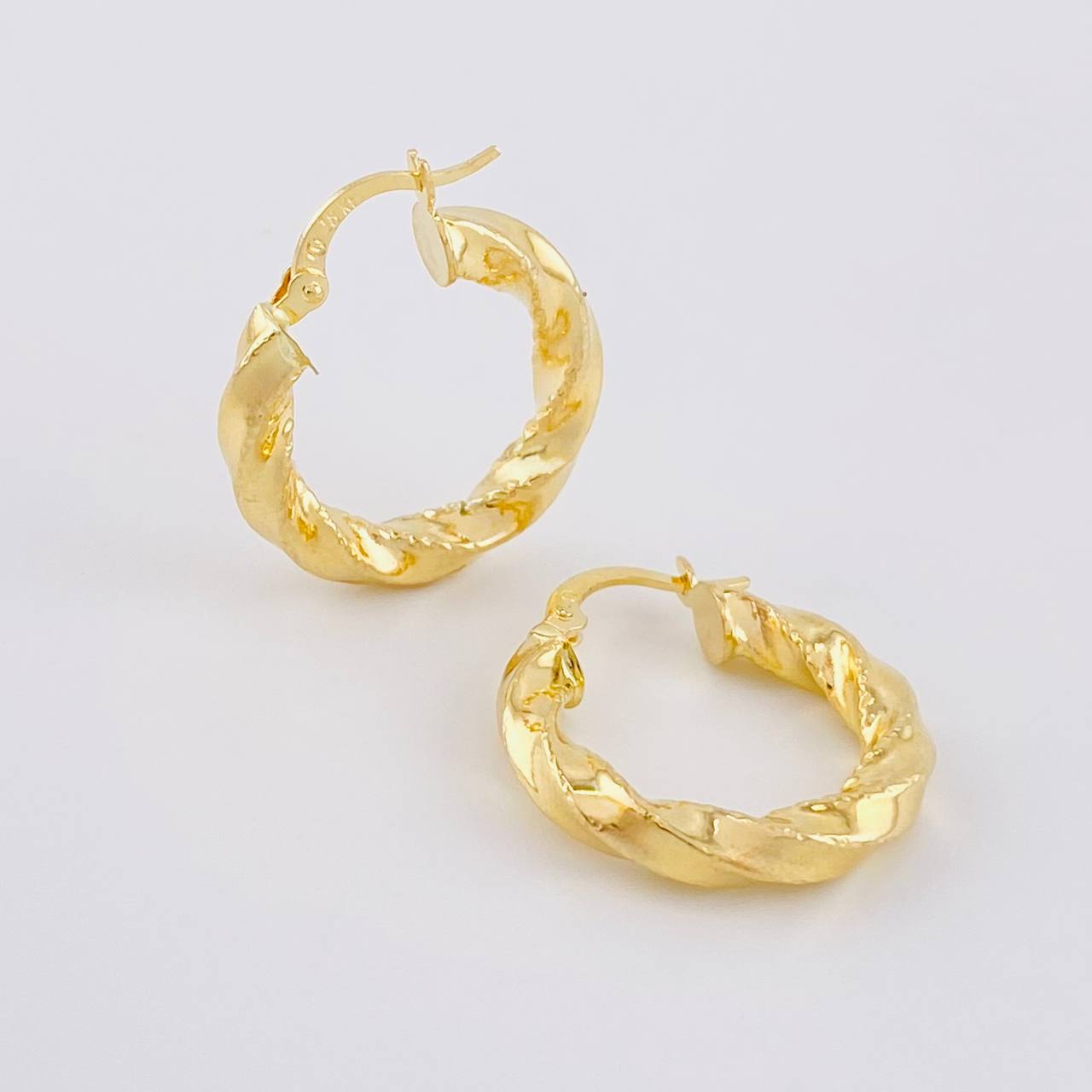 Hoop Earrings Nicoll 3.45g / 1 in Yellow Gold 18K
