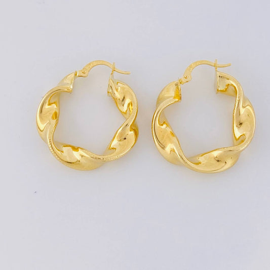 Hoop Earrings Demi 4.5g / 1 in Yellow Gold 18K