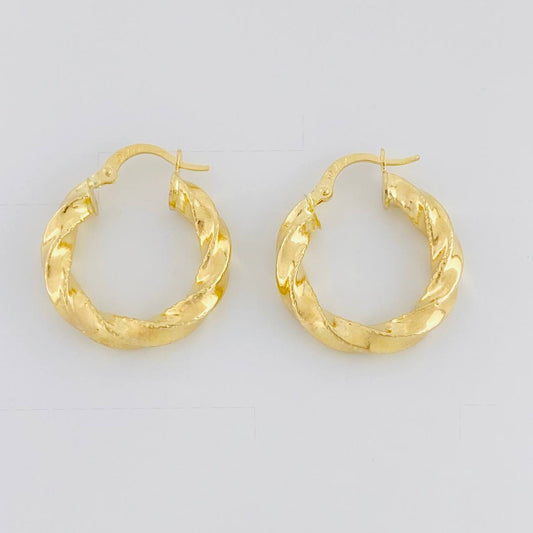 Hoop Earrings Lupe 2.75g / 3/4 in 18K Yellow Gold