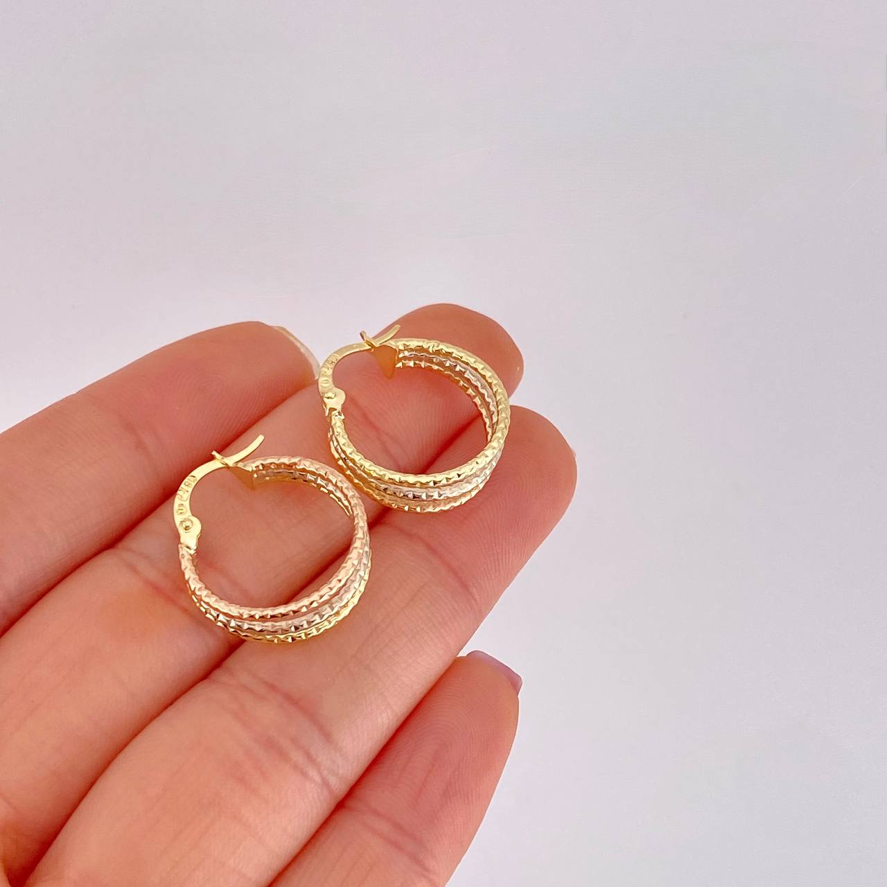 Candongas Daki 1.8g / 3/4 in Tres Oros 18K