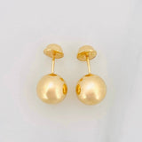 Topos Bola Lisa 0.9g / in / 8mm Oro Amarillo 18K