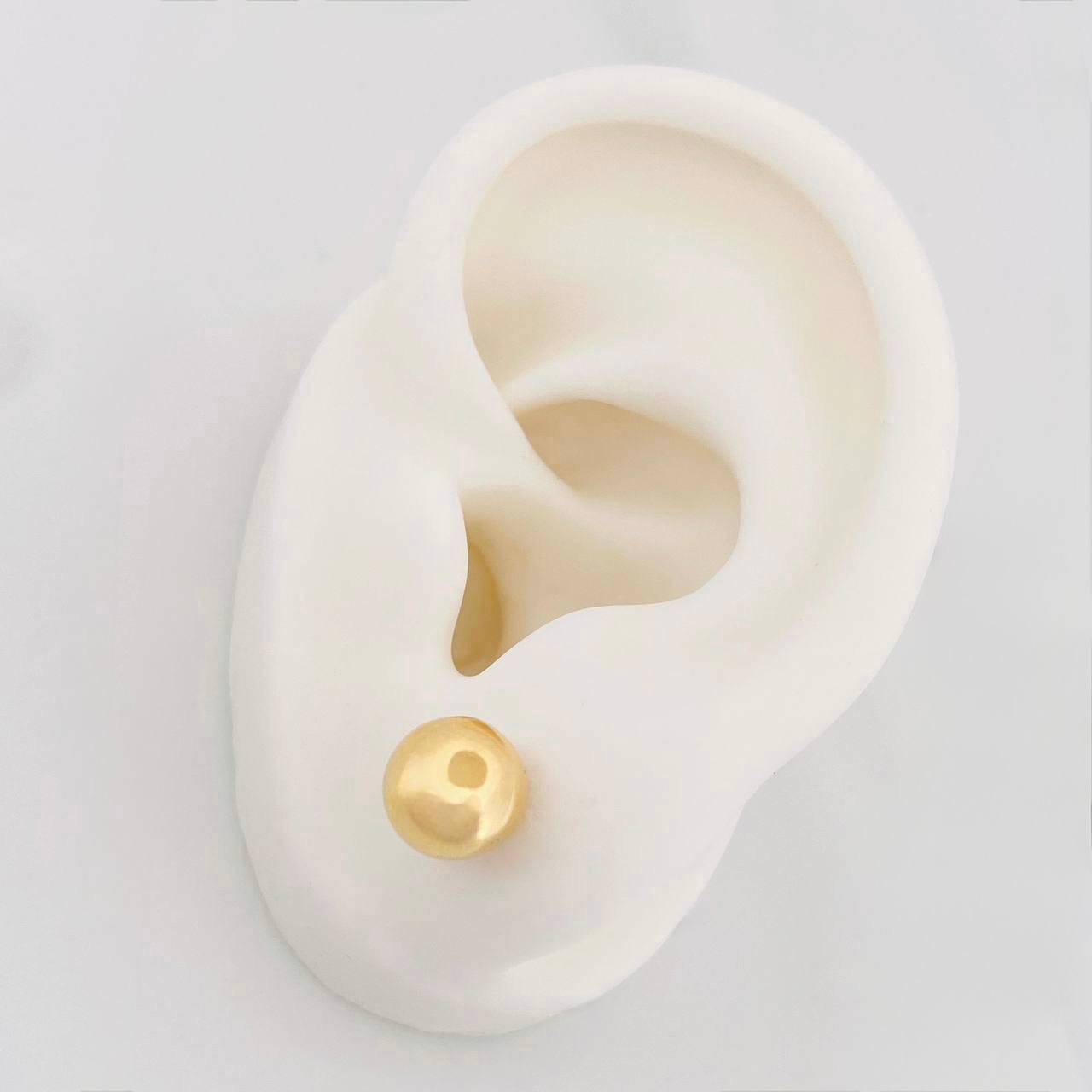 Topos Bola Lisa 0.9g / in / 8mm Oro Amarillo 18K