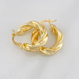 Hoop Earrings Elara 3.4g / 3/4 in Yellow Gold 18K