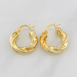 Hoop Earrings Elara 3.4g / 3/4 in Yellow Gold 18K