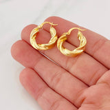 Hoop Earrings Elara 3.4g / 3/4 in Yellow Gold 18K