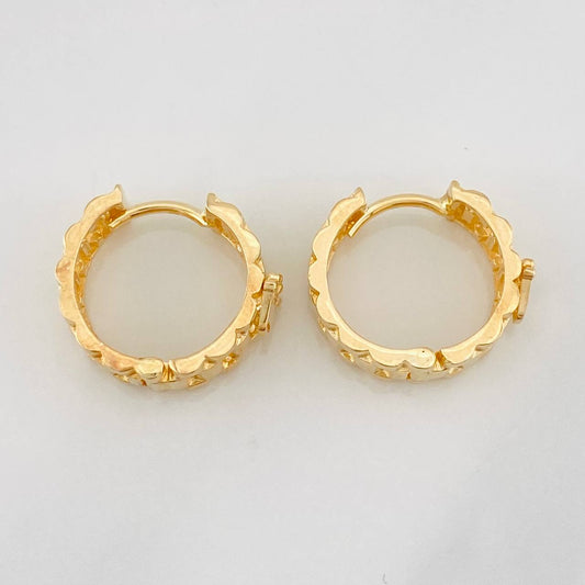 Hoop Earrings Correa Corona 6.75g / 3/4 in 18K Yellow Gold