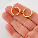 Hoop Earrings Correa Corona 6.75g / 3/4 in 18K Yellow Gold