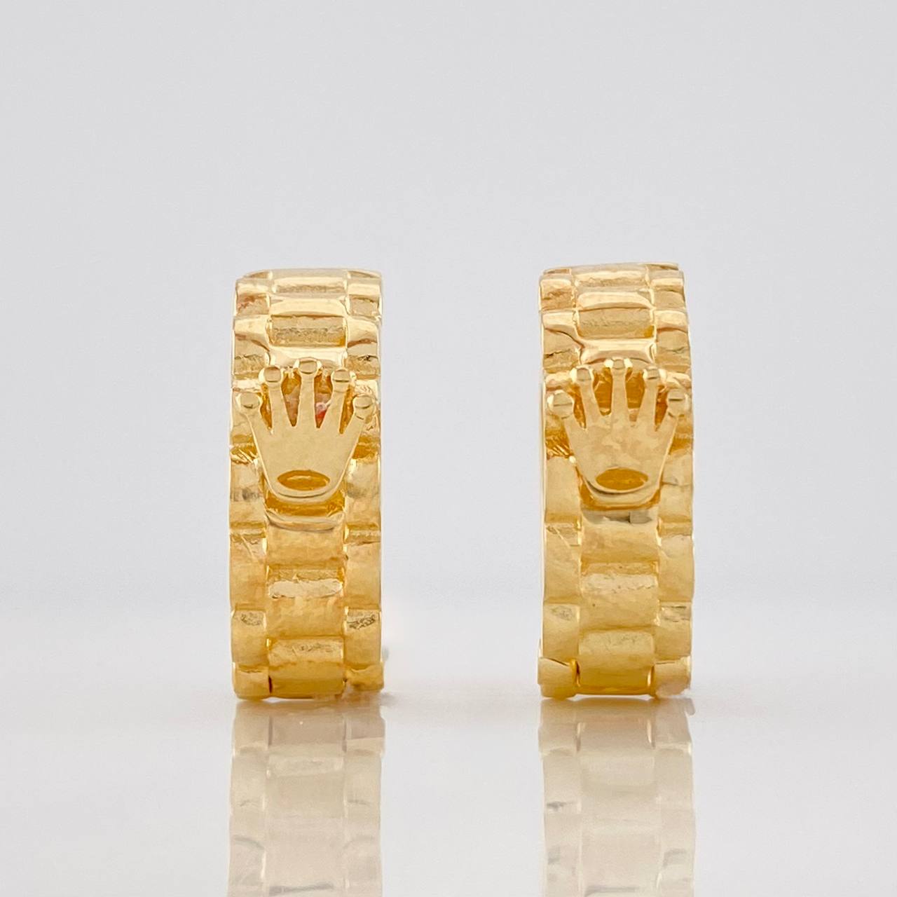 Hoop Earrings Correa Corona 6.95g / 3/4 in 18K Yellow Gold