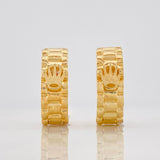 Hoop Earrings Correa Corona 6.95g / 3/4 in 18K Yellow Gold