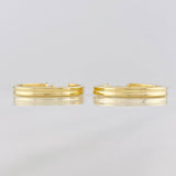 Double Hoop Earrings 3.55g / 1 1/4 in 18K Yellow Gold