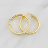 Double Hoop Earrings 3.55g / 1 1/4 in 18K Yellow Gold