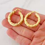 Hoop Earrings Lupe 5.3g / 1 1/4 in 18K Yellow Gold