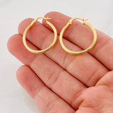 Hoop Earrings Spiral 1.5g / 1 in 18K Yellow Gold
