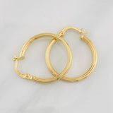 Hoop Earrings Spiral 1.5g / 1 in 18K Yellow Gold