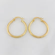 Hoop Earrings Spiral 1.5g / 1 in 18K Yellow Gold