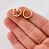 Candongas Carril 1.7g / 1/2 in Oro Amarillo 18K