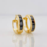 Candongas Carril 1.7g / 1/2 in Oro Amarillo 18K