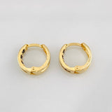 Candongas Carril 1.7g / 1/2 in Oro Amarillo 18K