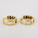 Candongas Carril 1.7g / 1/2 in Oro Amarillo 18K