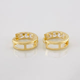 Candongas Carril 1.6g / 1/2 in Oro Amarillo 18K