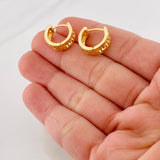 Hoop Earrings Carril Tribal 5.4g / 1/2 in 18K Yellow Gold