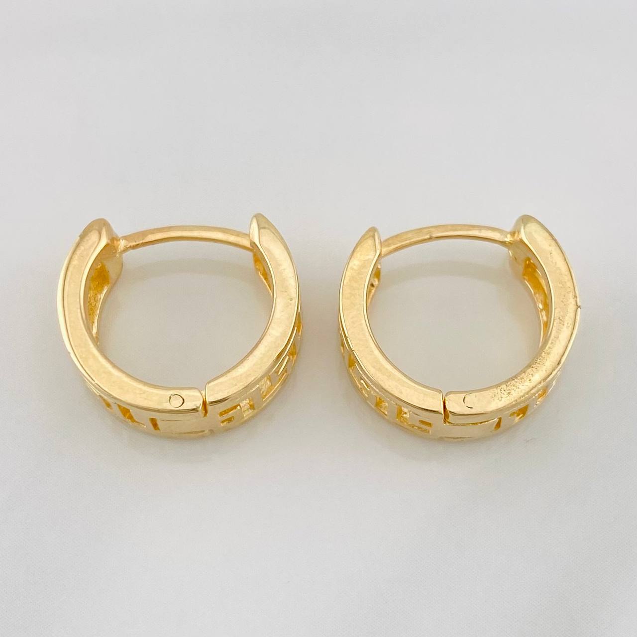 Hoop Earrings Carril Tribal 5.4g / 1/2 in 18K Yellow Gold