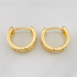 Hoop Earrings Carril Tribal 5.4g / 1/2 in 18K Yellow Gold
