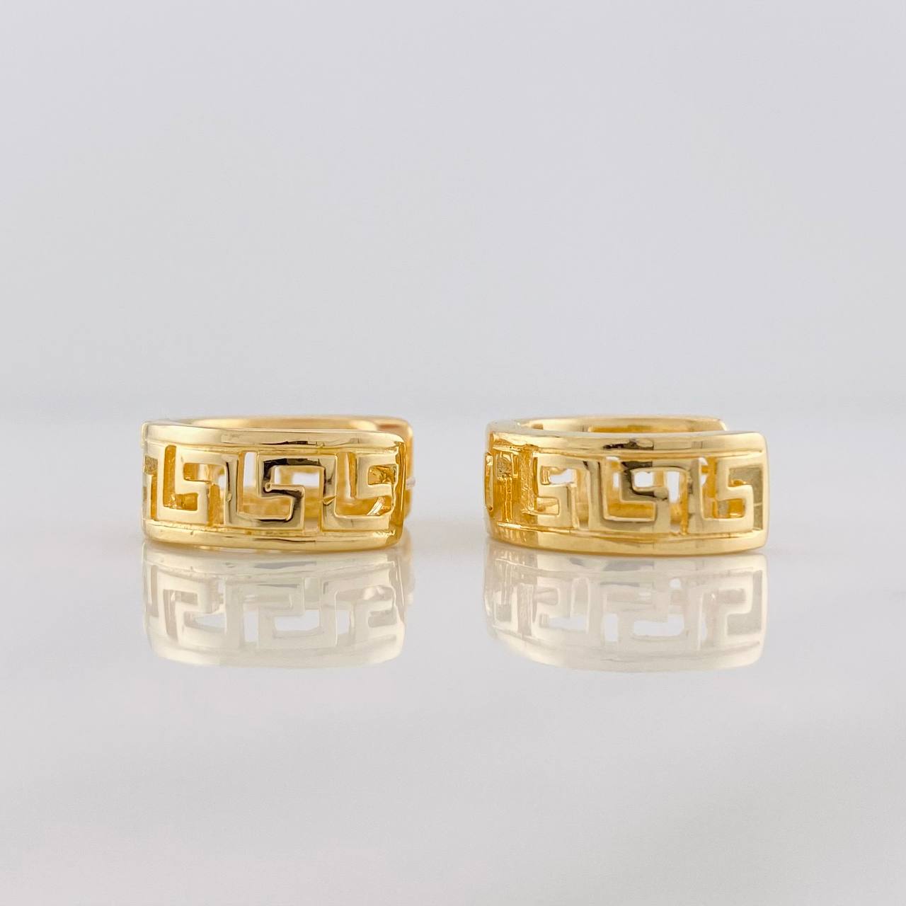 Hoop Earrings Carril Tribal 5.4g / 1/2 in 18K Yellow Gold