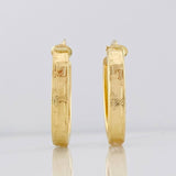 Hoop Earrings Tribal 2.65g / 1 in Yellow Gold 18K