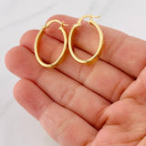 Hoop Earrings Tribal 2.65g / 1 in Yellow Gold 18K