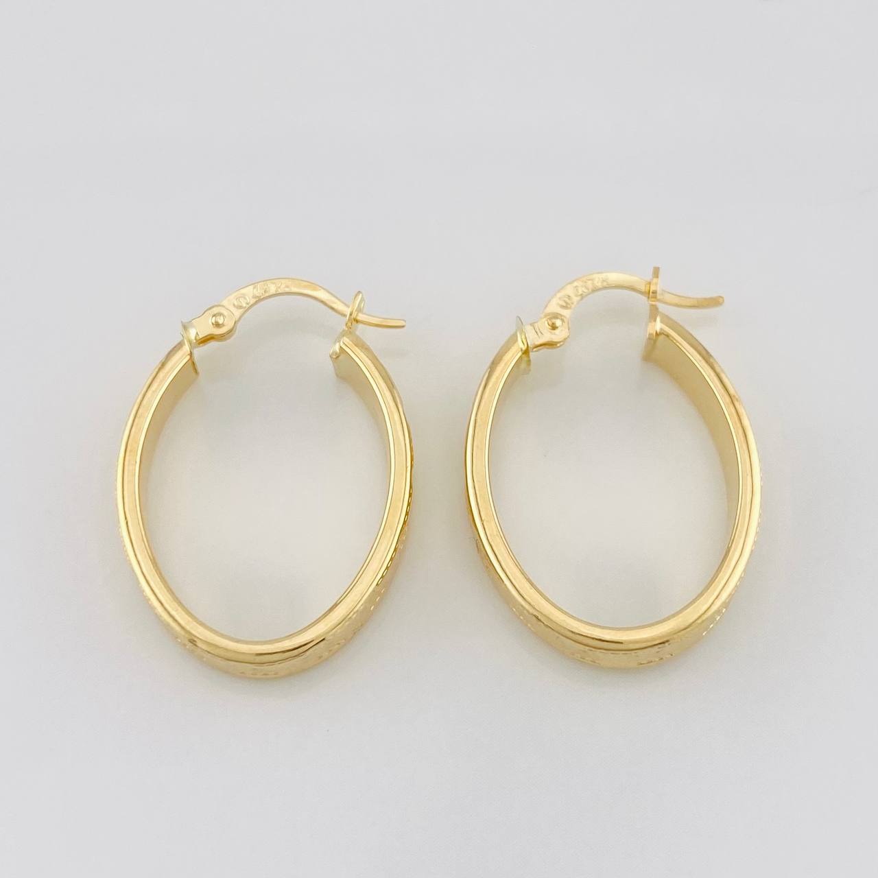 Hoop Earrings Tribal 2.65g / 1 in Yellow Gold 18K