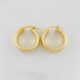 Hoop Earrings Nova 4.75g / 1 in Two-Tone Yellow White 18K Gold