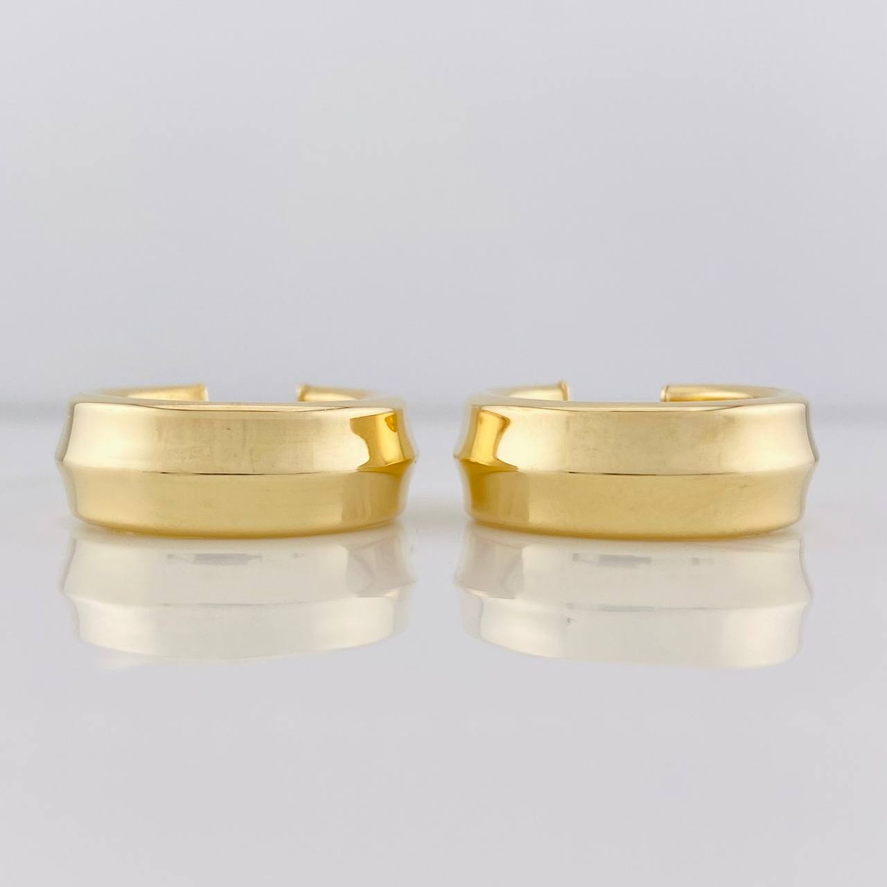 Hoop Earrings Nova 4.75g / 1 in Two-Tone Yellow White 18K Gold