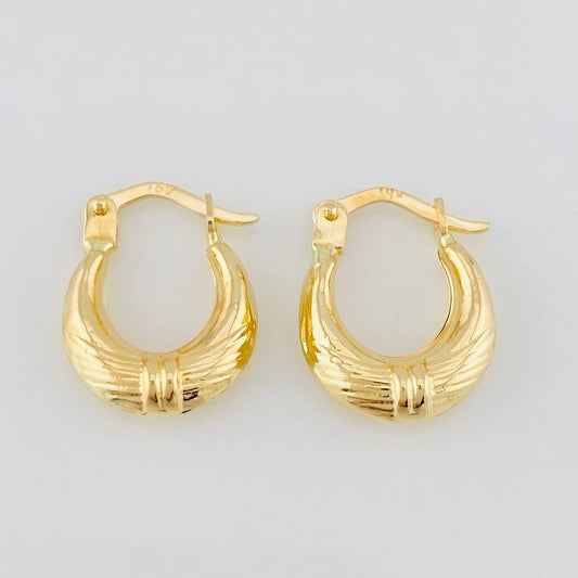 Hoop Earrings Bag 1.2g / 1/2 in 18K Yellow Gold
