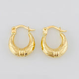 Hoop Earrings Bag 1.2g / 1/2 in 18K Yellow Gold