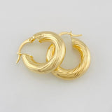 Hoop Earrings Rudi 3.9g / 3/4 in 18K Yellow Gold