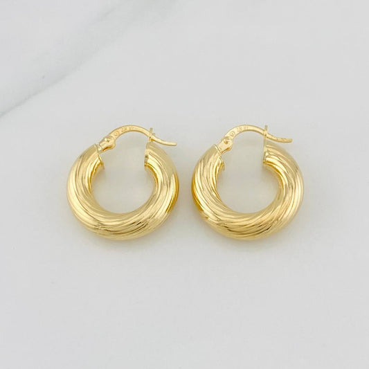 Hoop Earrings Rudi 3.9g / 3/4 in 18K Yellow Gold
