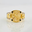 Horse Ring 6.1g / T10 1/2 Two-Tone Yellow White Gold 18K