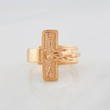 Christ Cross Ring 6.4g / T10 1/4 Rose Gold 18K