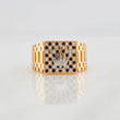 Crown Strap Ring 6.25g / T9 Two-Tone White Rose 18K