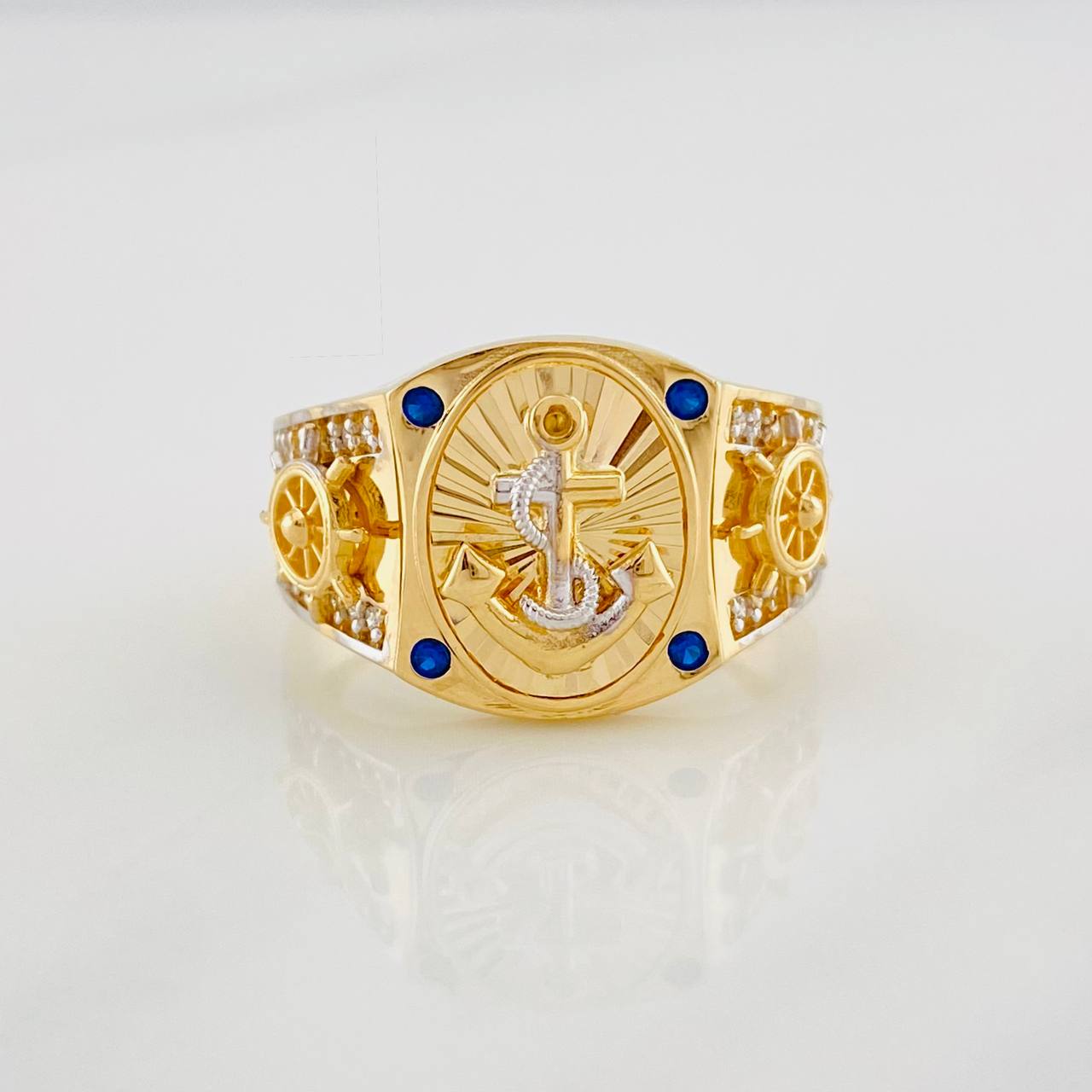 Anchor Ring 5.95g / T9 Two-Tone Yellow White Gold 18K
