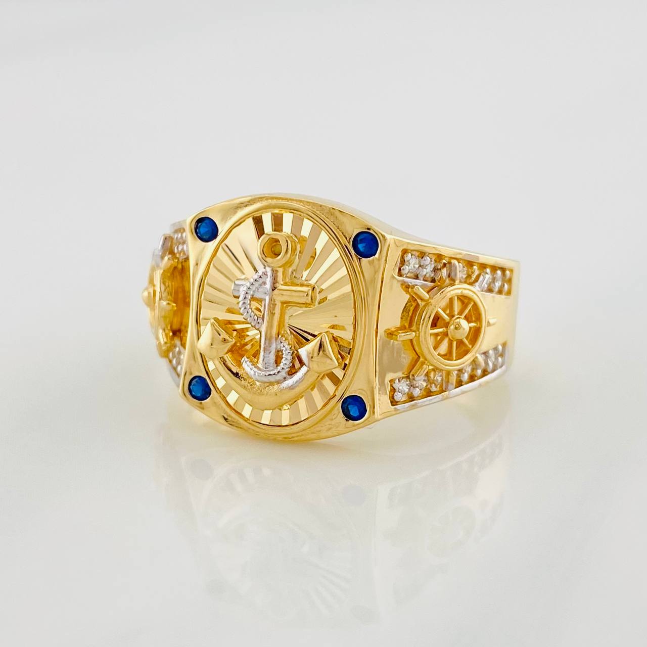 Anchor Ring 5.95g / T9 Two-Tone Yellow White Gold 18K