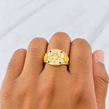 Anchor Ring 5.95g / T9 Two-Tone Yellow White Gold 18K