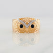 Owl Ring 5.05g / T11 1/2 Two-Tone White Rose 18K