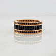 Dense Channel Ring 6.55g / T7 1/2 Two-Tone White Rose 18K