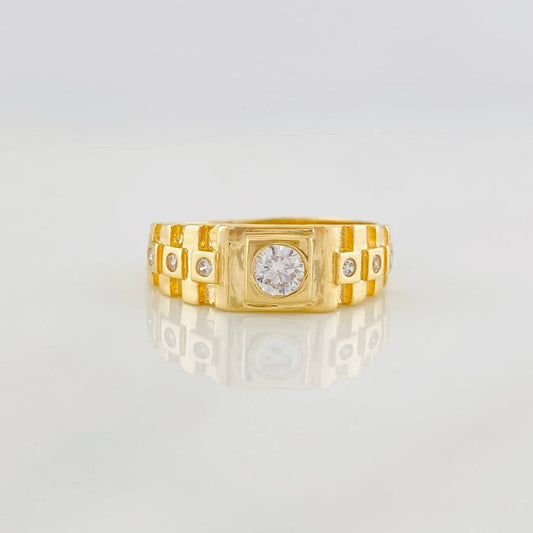 Anillo Cuadrado 3.7g / T9 Oro Amarillo 18K