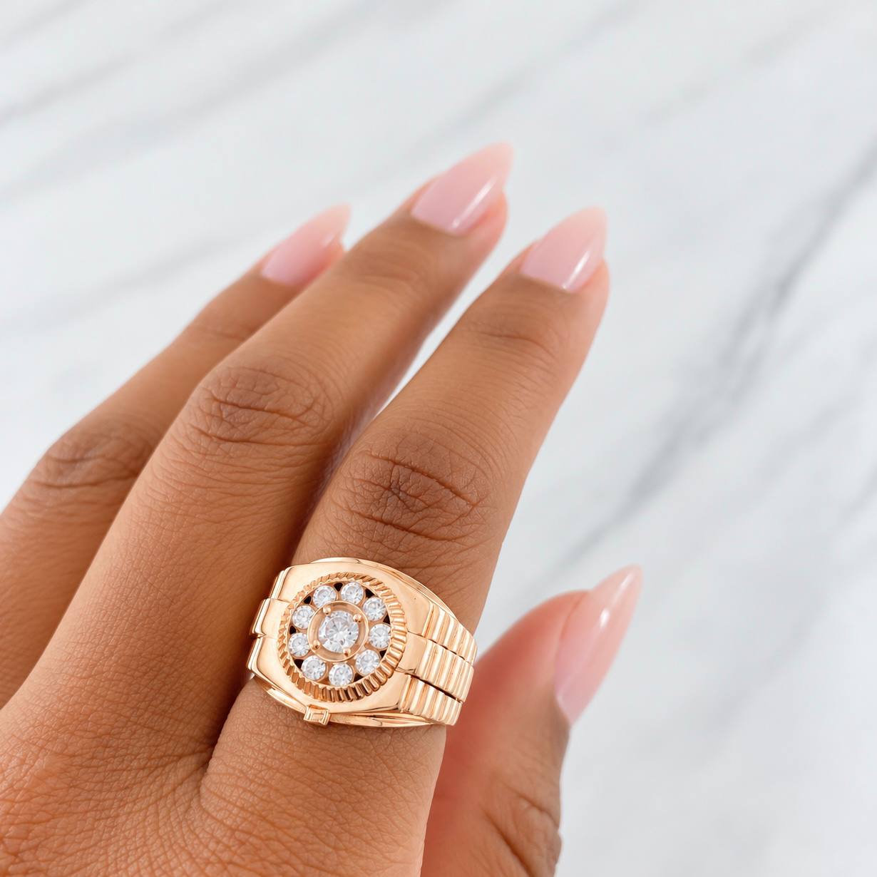 Halo Ring 6.45g / T7 Rose Gold 18K