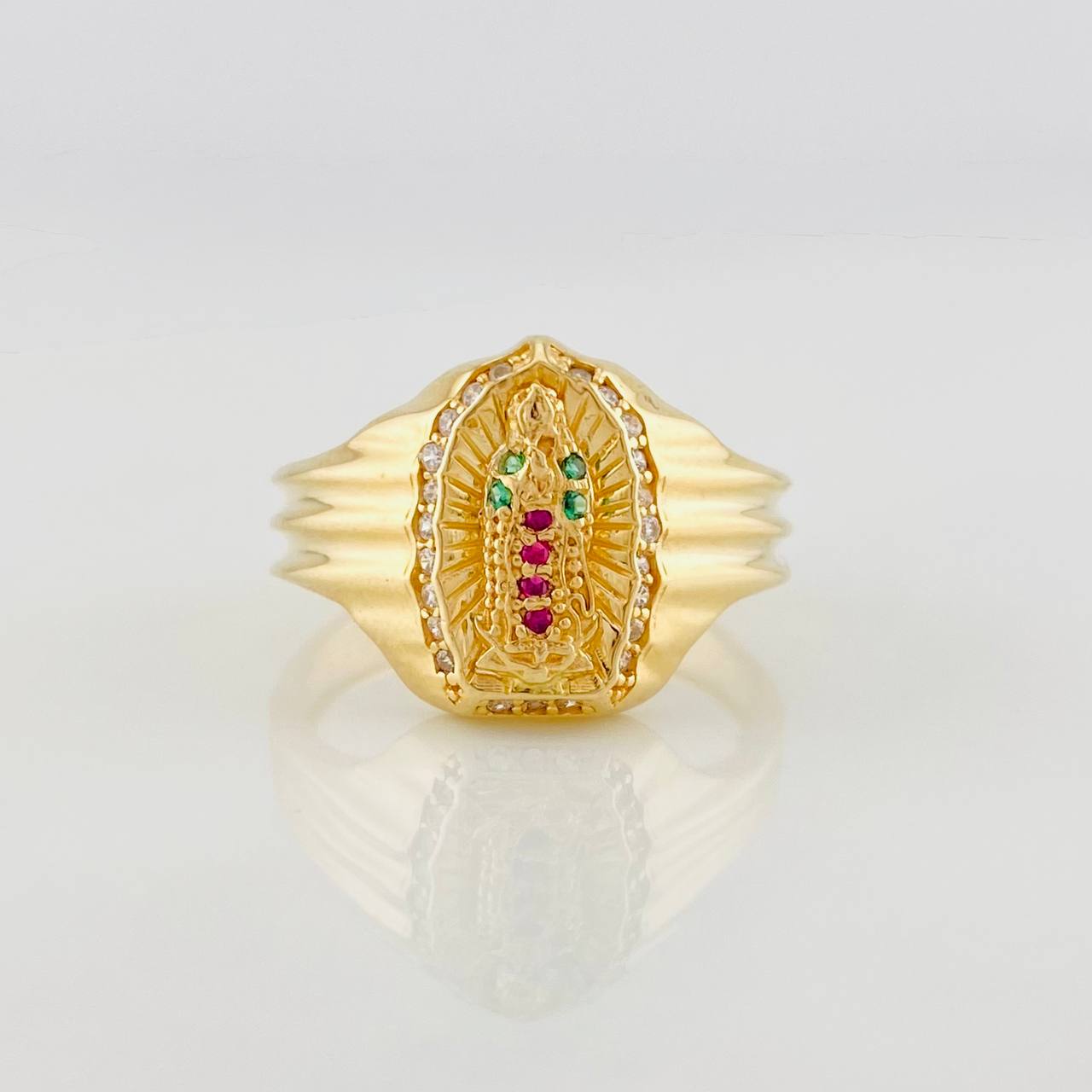 Virgin of Guadalupe Ring 4.65g / T8 1/4 Yellow Gold 18K