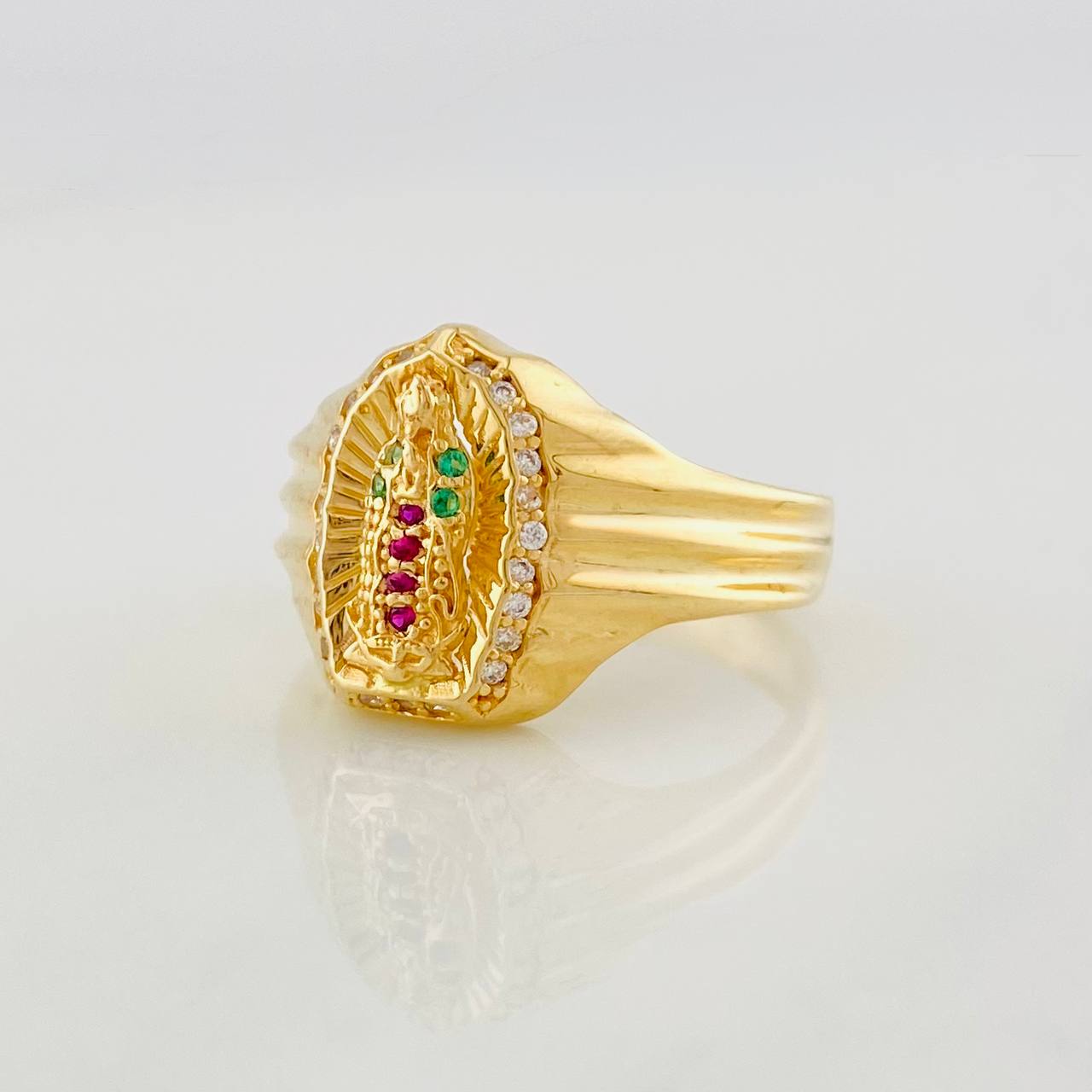 Virgin of Guadalupe Ring 4.65g / T8 1/4 Yellow Gold 18K